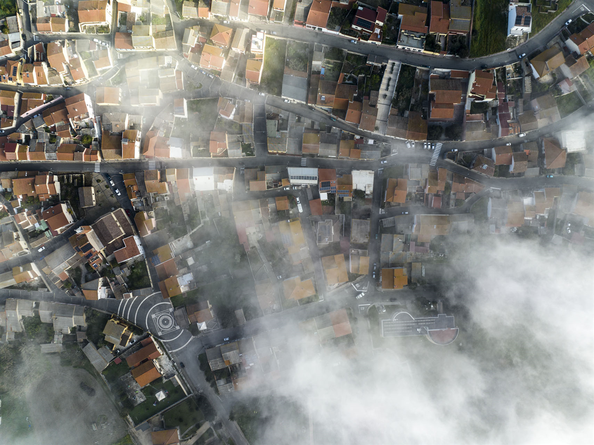 Siamaggiore, veduta aerea del centro abitato