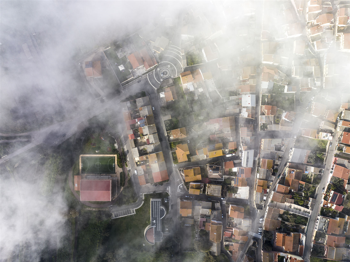 Siamaggiore, veduta aerea del centro abitato