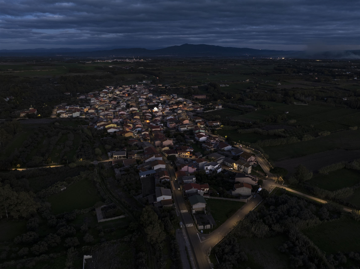 Siamaggiore, veduta aerea del centro abitato