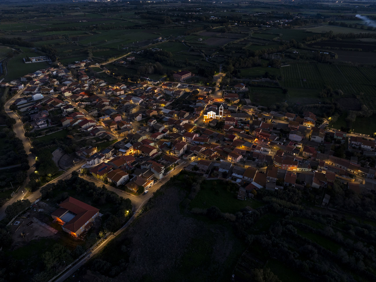 Siamaggiore, veduta aerea del centro abitato